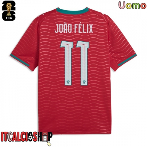Portogallo Joao Felix #11 Prima Maglia Mondiali 2026 Manica Corta